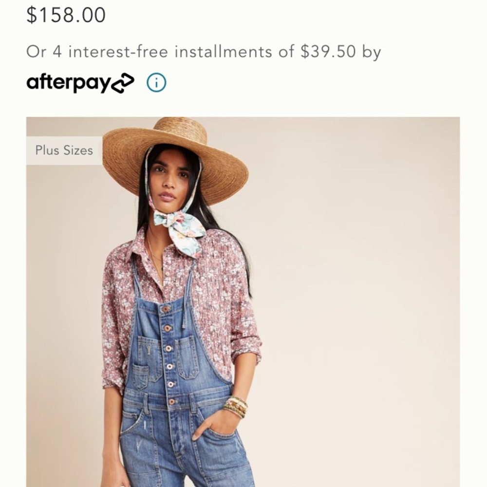Pilcro Weekend Denim Overalls